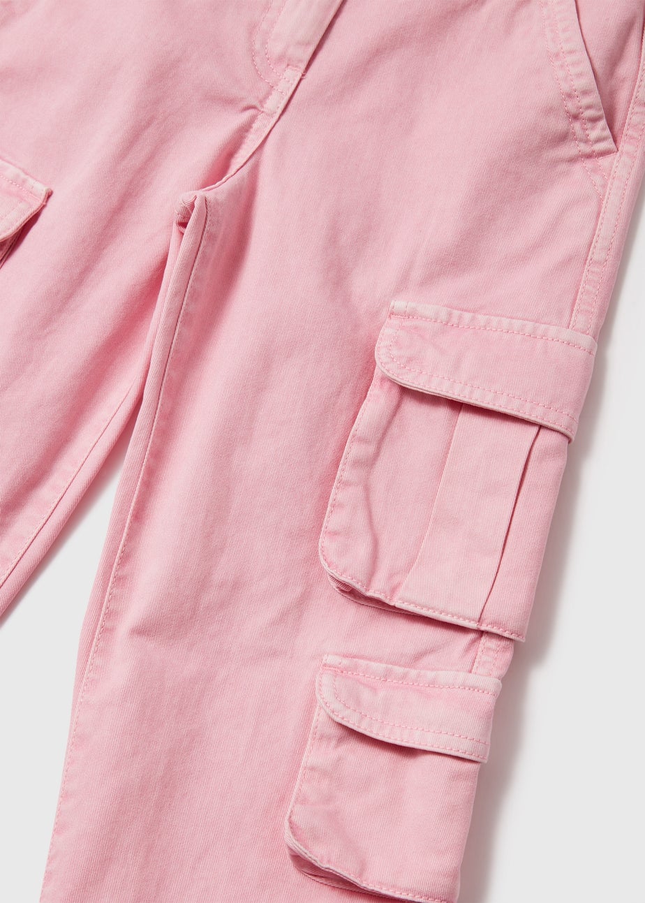 Girls Pink Cargo Pants (7-15yrs)