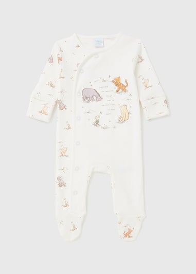 Disney Winnie The Pooh Baby Cream Sleepsuit (Newborn-12mths)