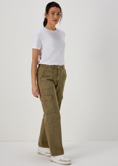 Khaki Cargo Trousers