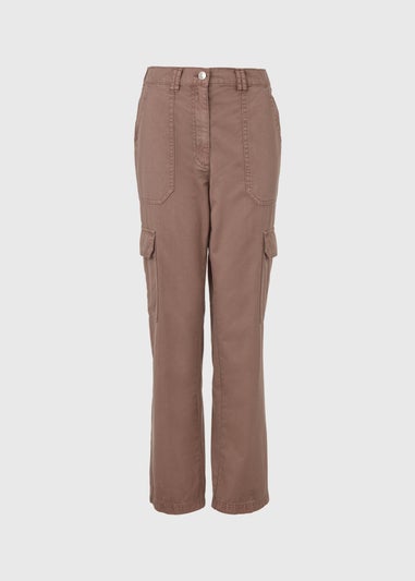Taupe Straight Leg Cargo Pants
