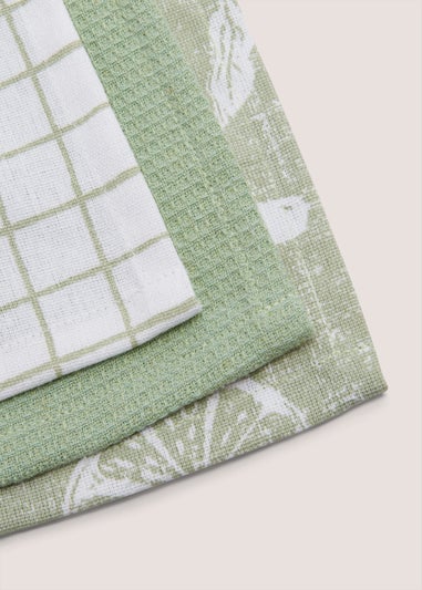 3 Pack Green Spring Harvest Tea Towels