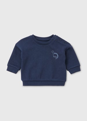 Baby Blue Dinosaur Print Sweatshirt (Newborn-23mths)