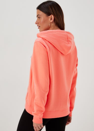 Coral Zip Up Hoodie