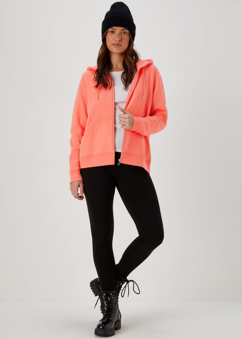 Coral Zip Up Hoodie