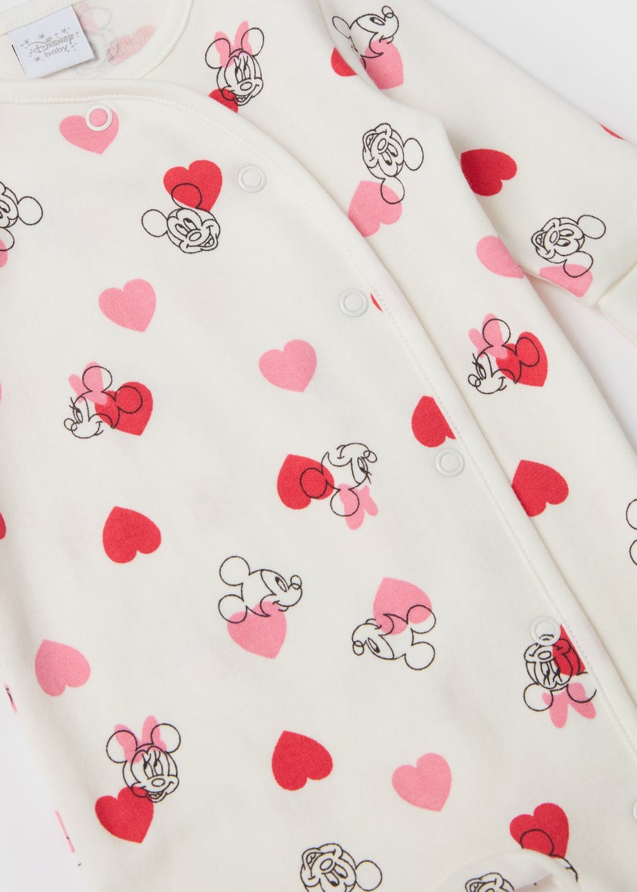 Disney Mickey Mouse Baby White Sleepsuit (Newborn-12mths)