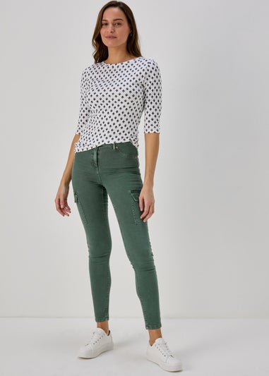 Khaki Skinny Cargo Jeans