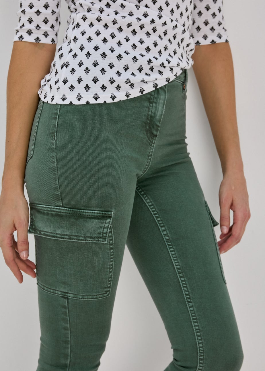 Khaki Skinny Cargo Jeans