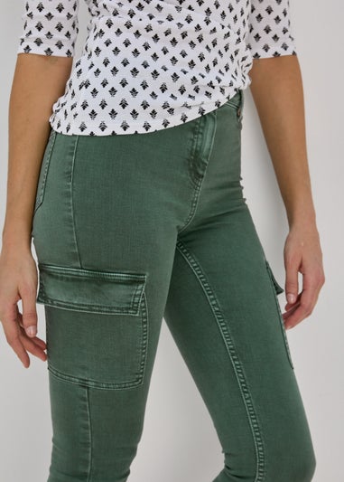 Khaki Skinny Cargo Jeans