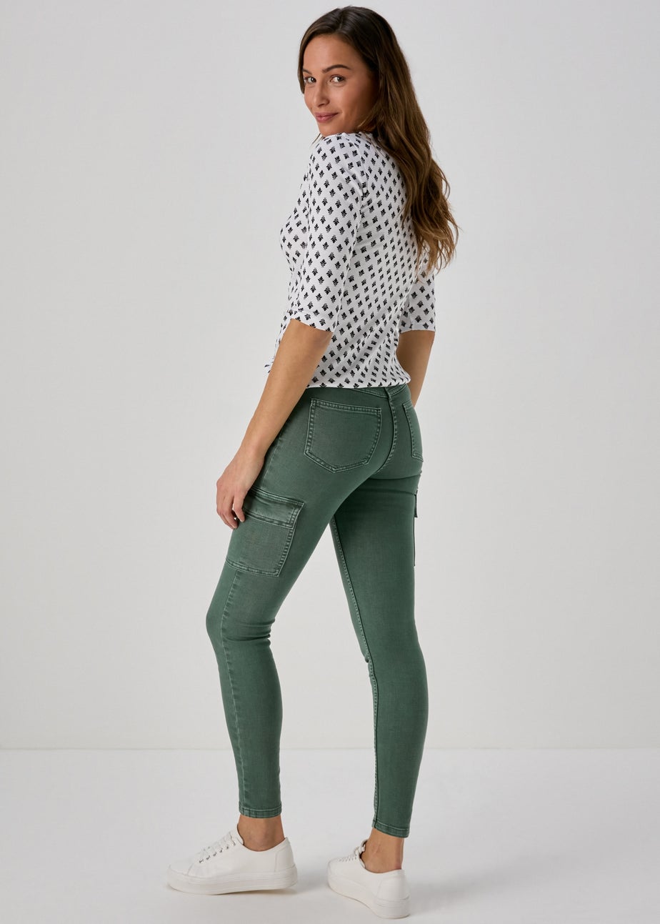 Khaki Skinny Cargo Jeans