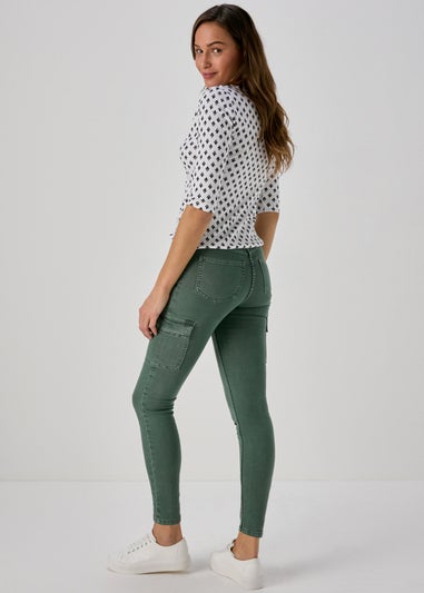 Khaki Skinny Cargo Jeans
