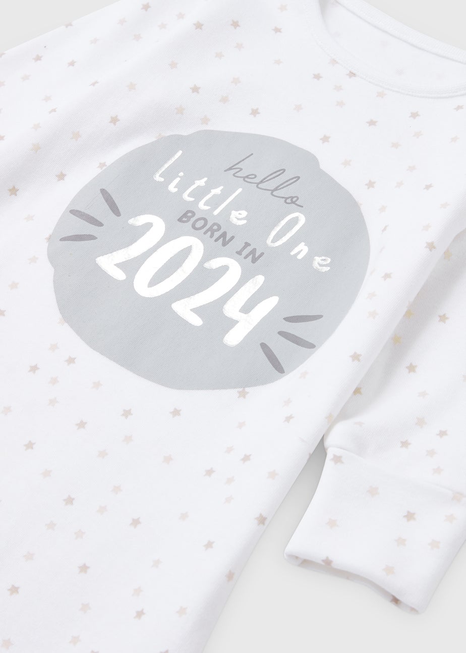 Baby Grey Born in 2024 Print Sleepsuit (Tiny Baby-6mths)