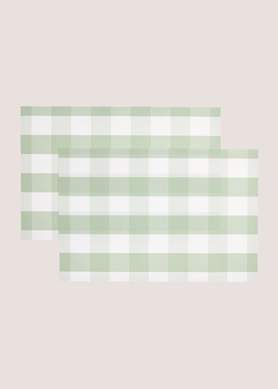 2 Pack Green Check Placemat
