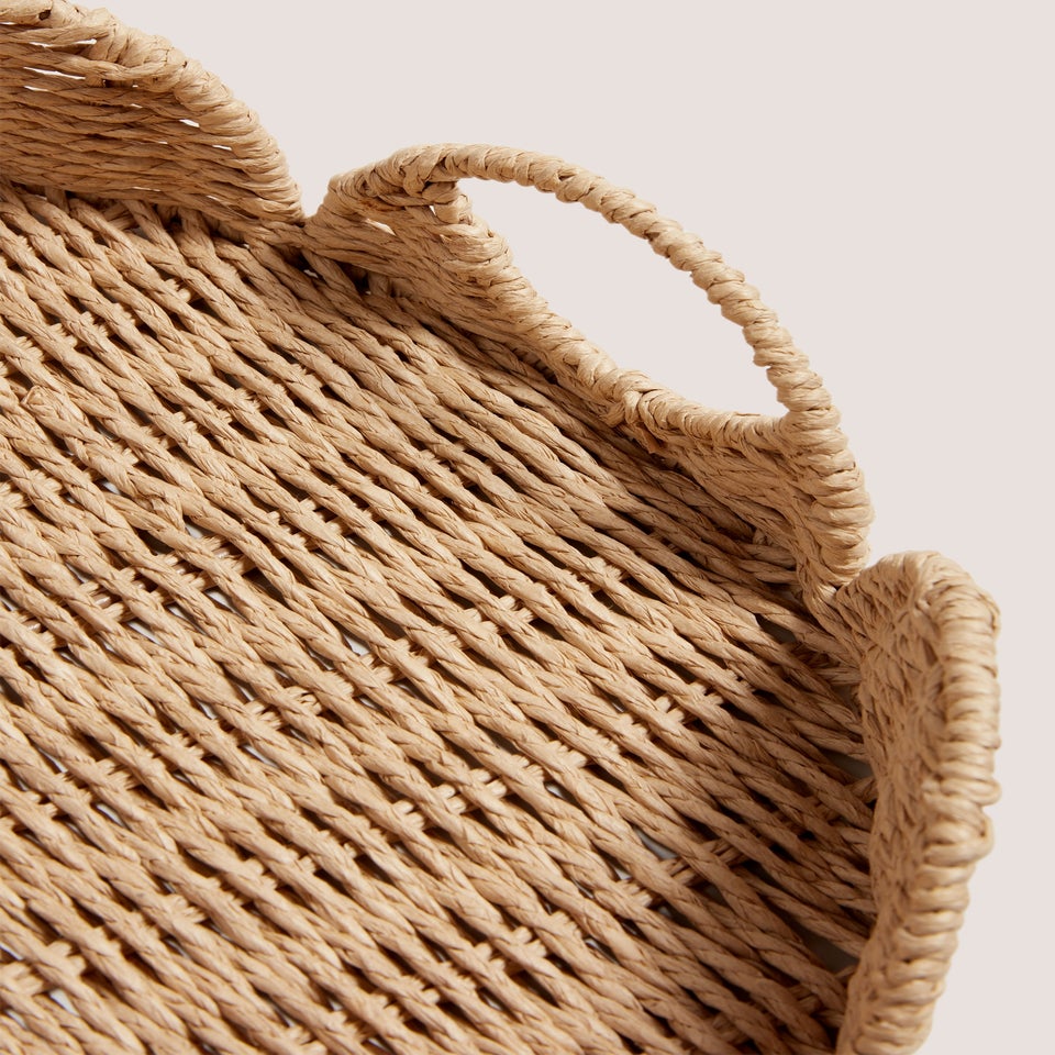 Retreat Round Scalloped Tray