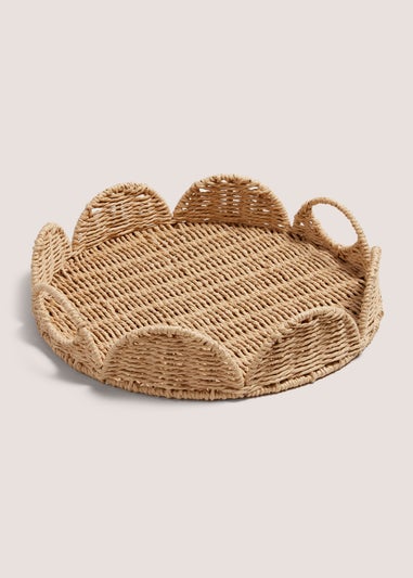 Retreat Round Scalloped Tray