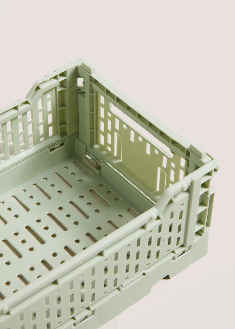 Green Collapsible Crate (270mm x 170mm x 105mm)