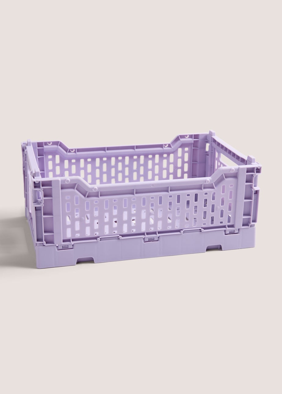 Purple Collapsible Crate (270mm x 170mm x 105mm)