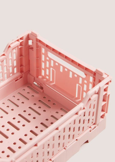 Pink Collapsible Crate (270mm x 170mm x 105mm)