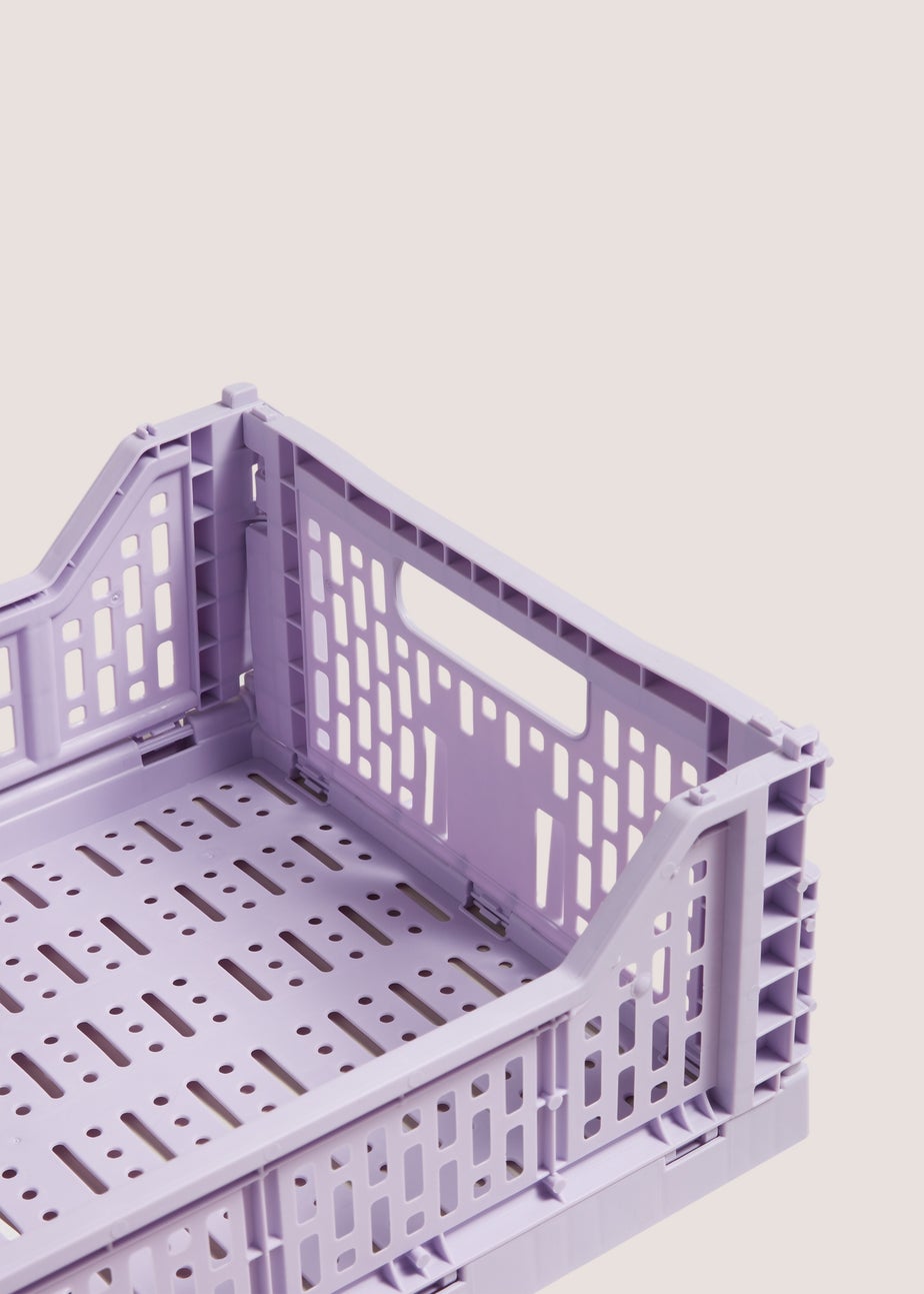 Purple Collapsible Crate (38.5cm x 30cm)