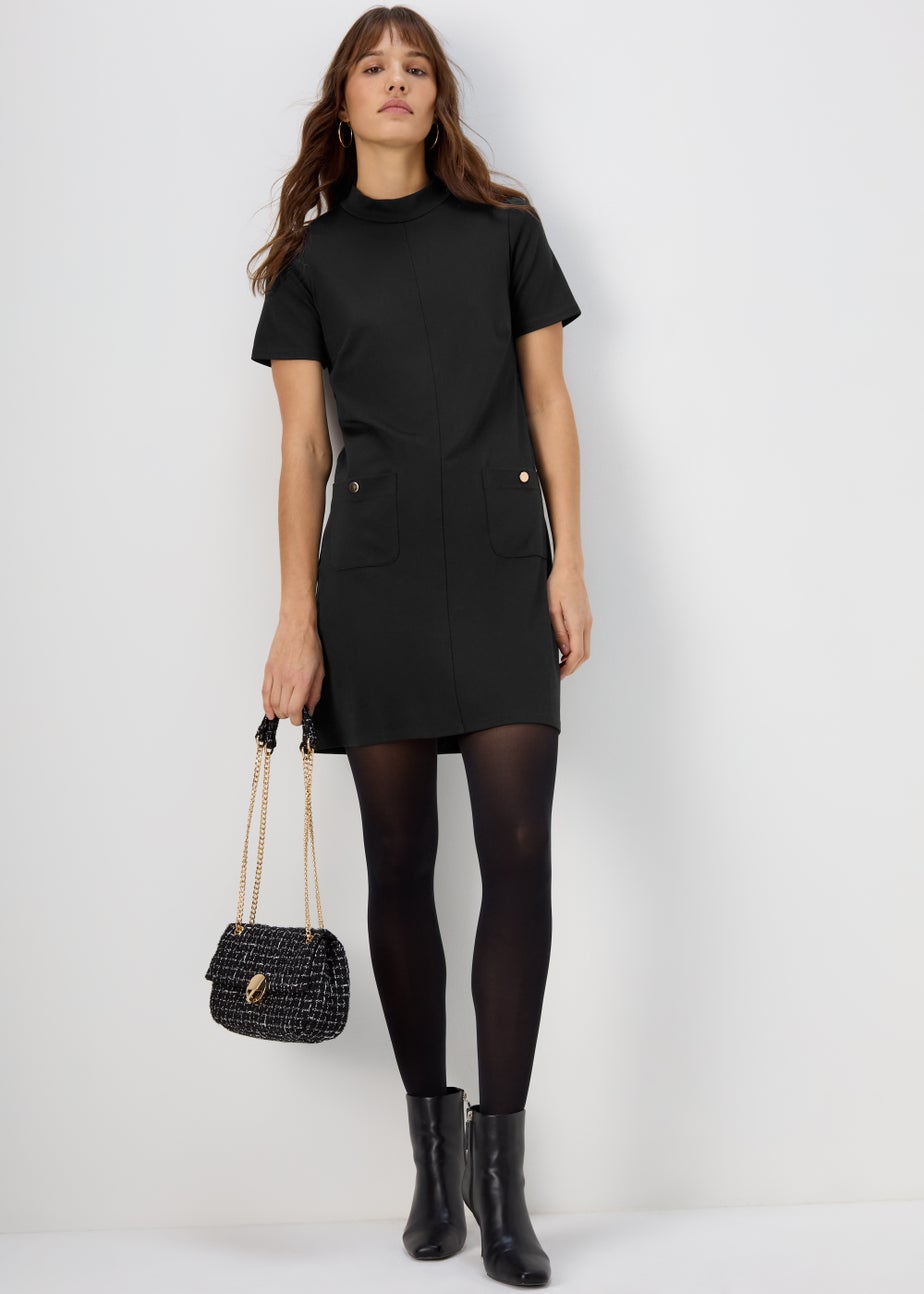 Et Vous Black Ponte Tunic Dress