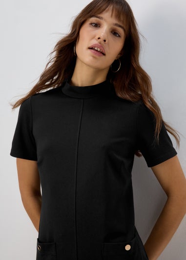 Et Vous Black Ponte Tunic Dress