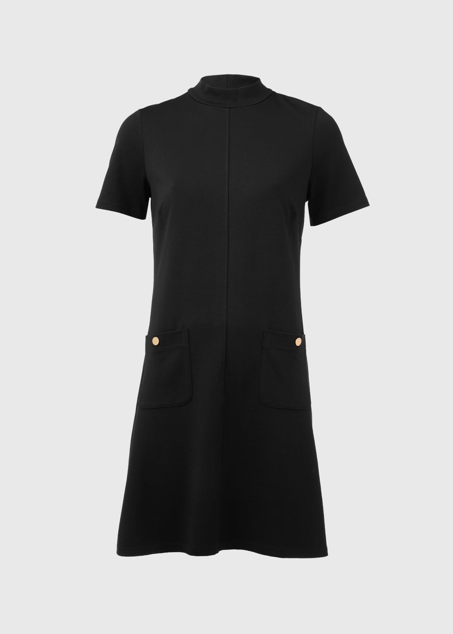 Et Vous Black Ponte Tunic Dress