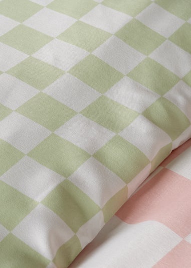 Pink Checkerboard Duvet Set