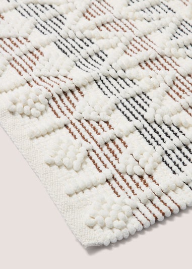 White Textured Bath Mat (50x80cm)