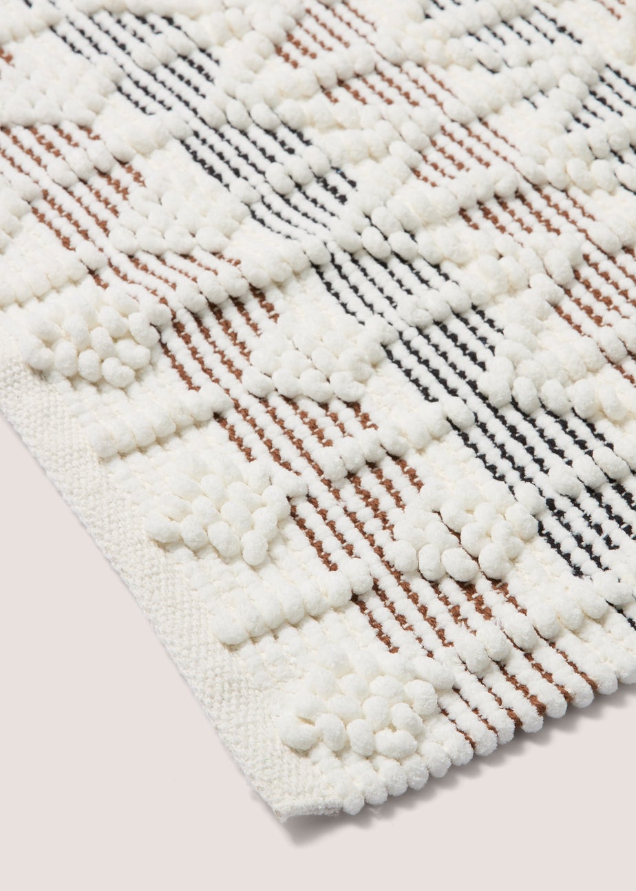 White Textured Bath Mat (50x80cm)