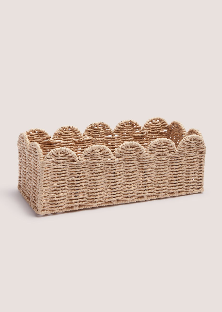 Woven Scallop Edge Woven Window Tray