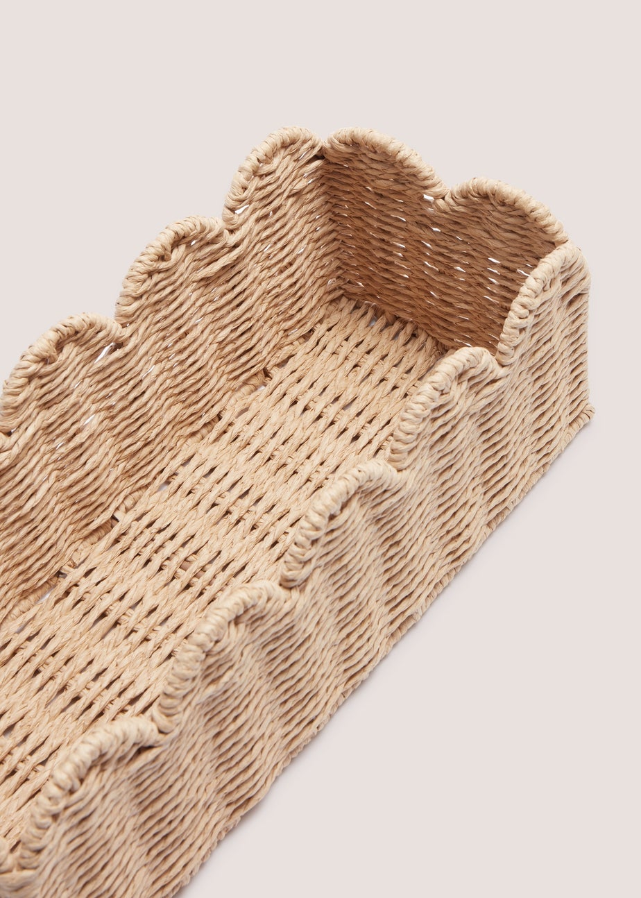 Woven Scallop Edge Woven Window Tray