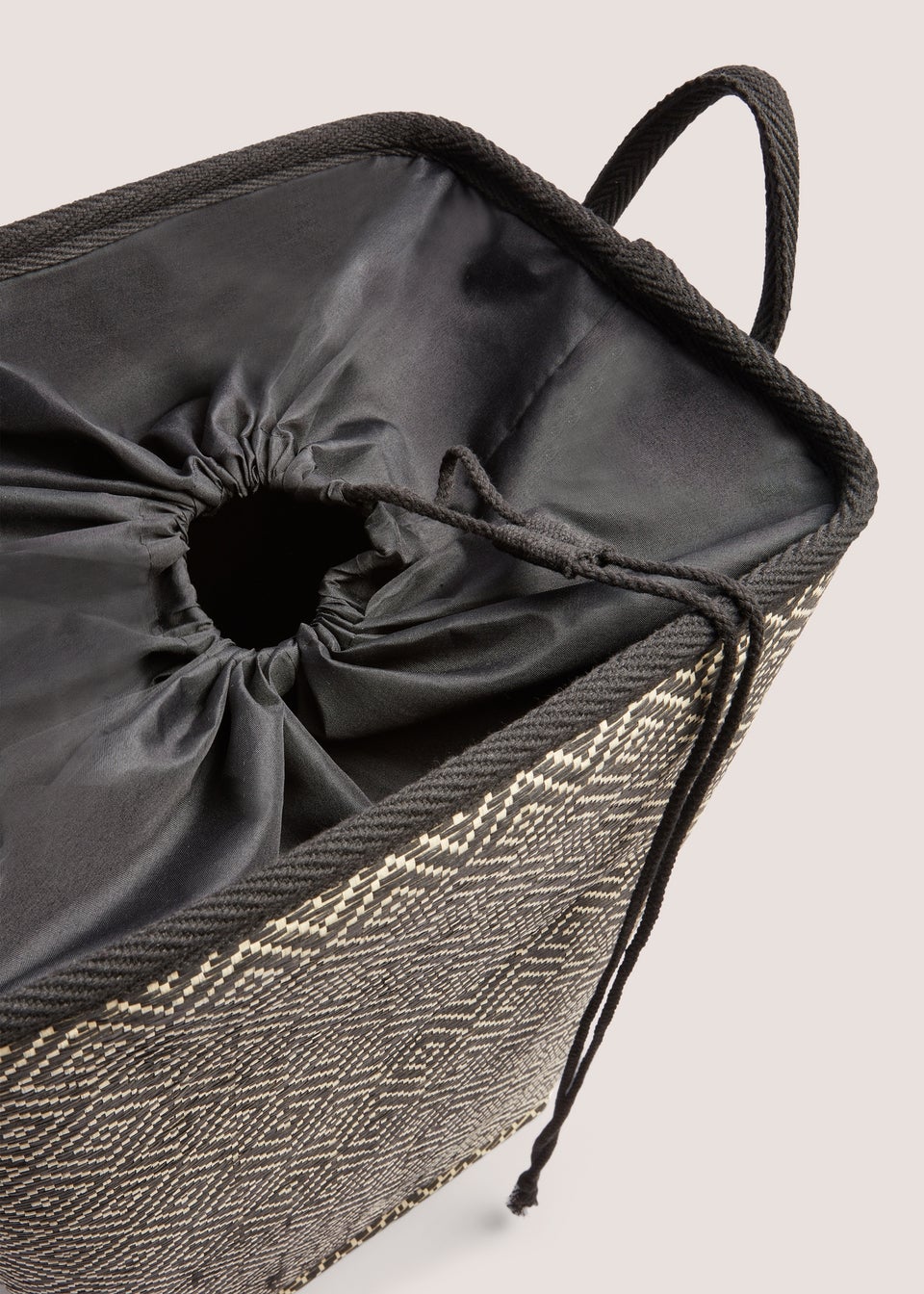 Black & Natural Laundry Rectangle ( 40x30xH55cm )