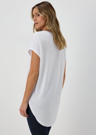 White Longline T-Shirt