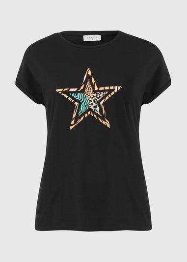 Black Leopard Star T-Shirt