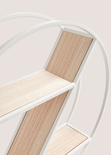 White Metal Round Shelf (50x50x12cm)