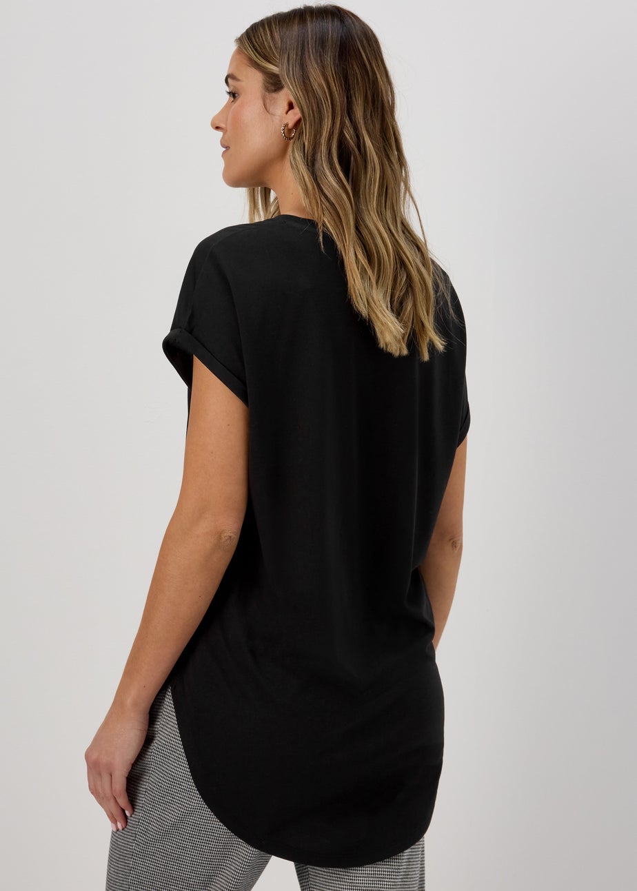 Black Longline T-Shirt
