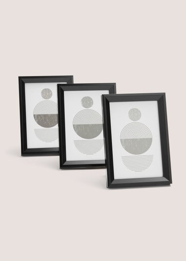 3 Pack Black Frames (4x6in)