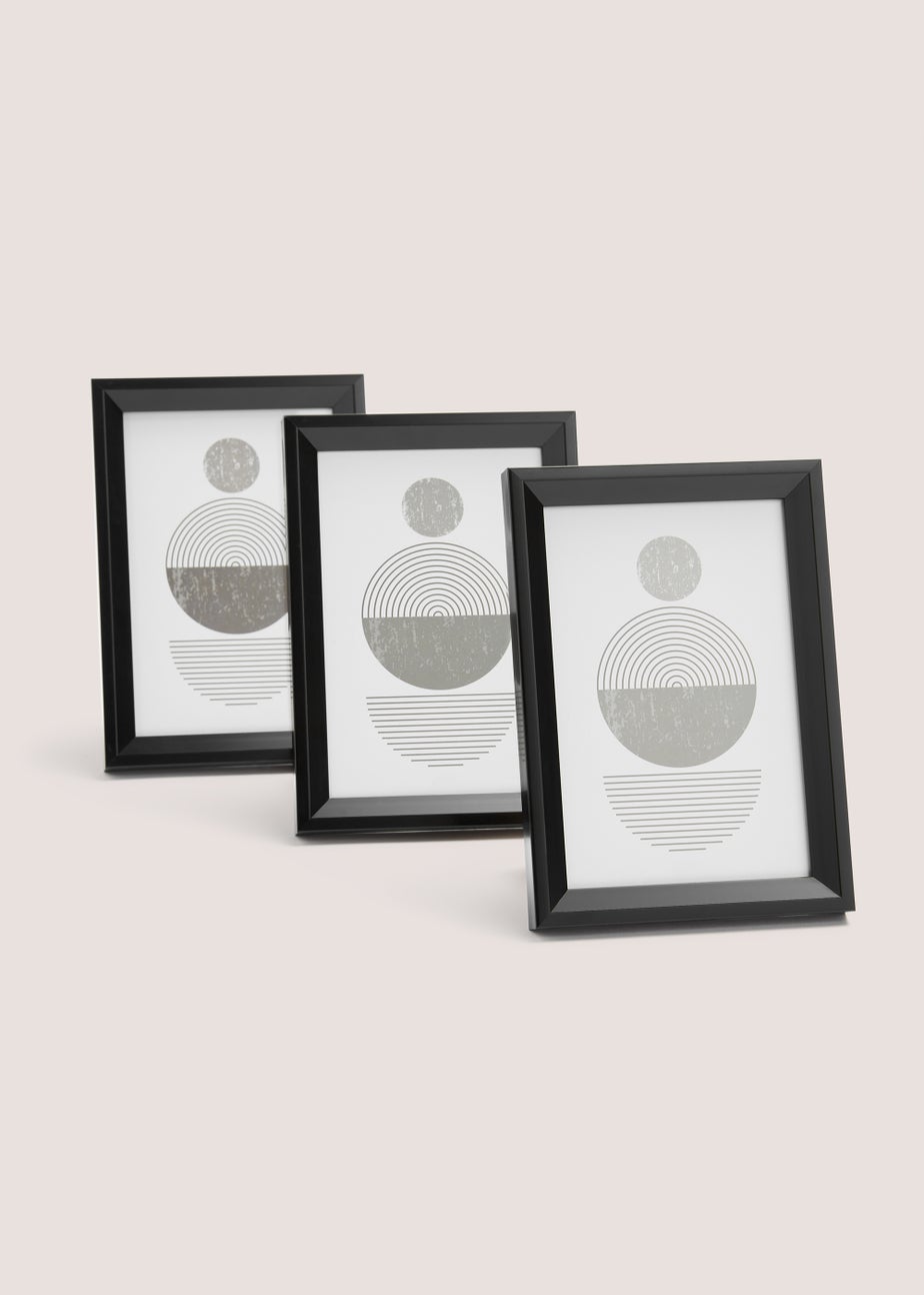 3 Pack Black Frames (4x6in)