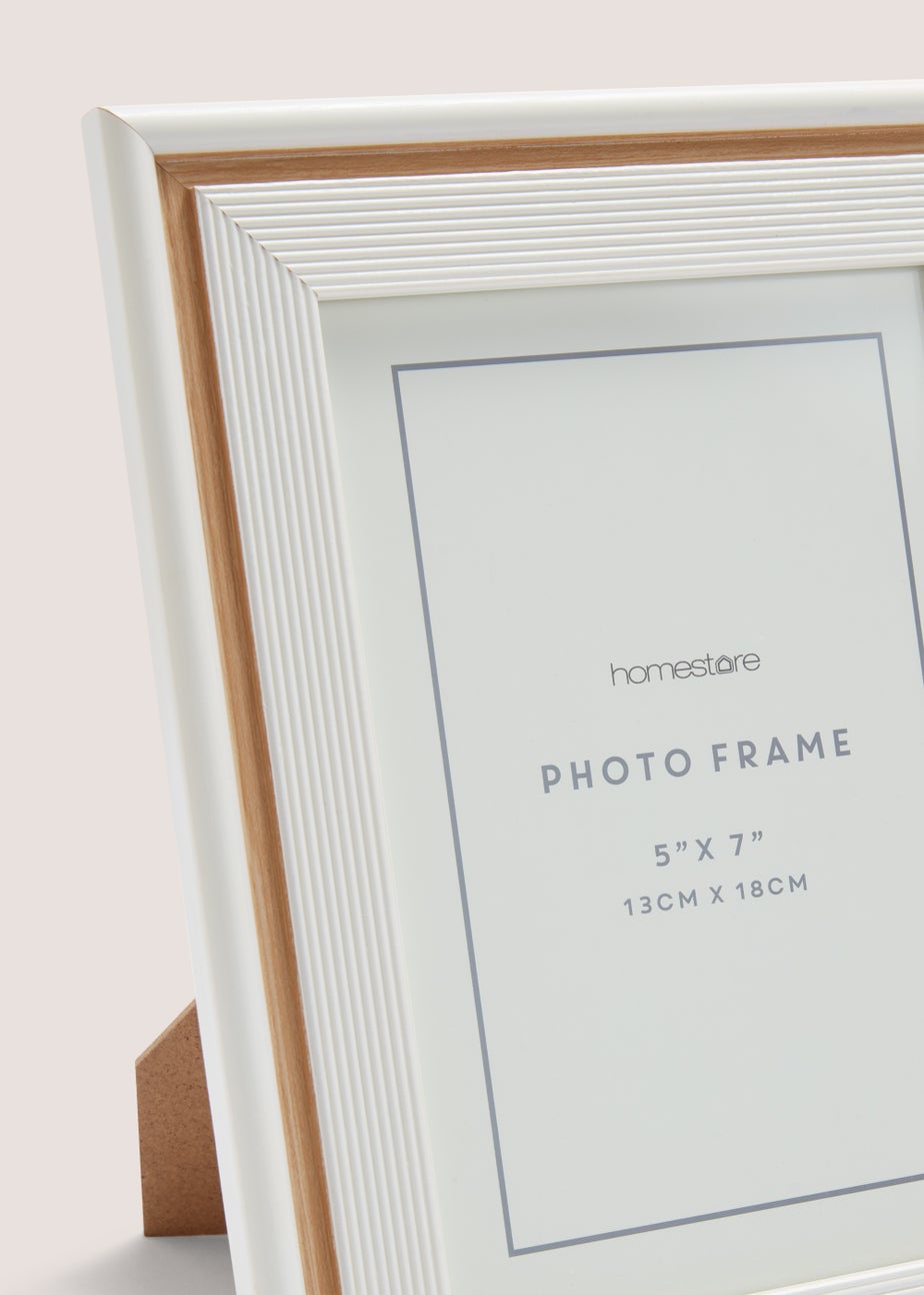 White Woven Wooden Frame