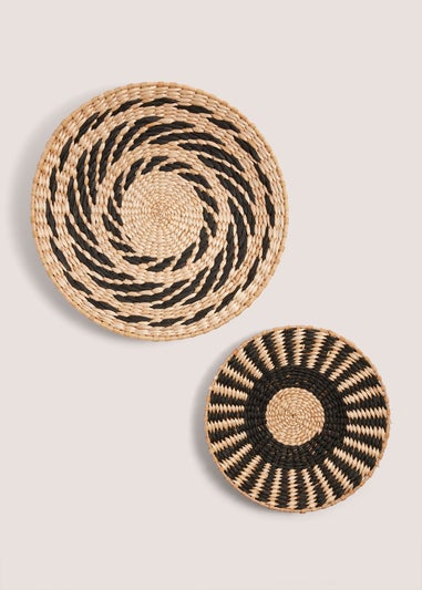 2 Pack Woven Wall Discs (60cm x 15cm x 15cm)