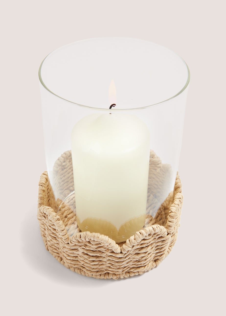 Scallop Edge Hurricane Candle Holder