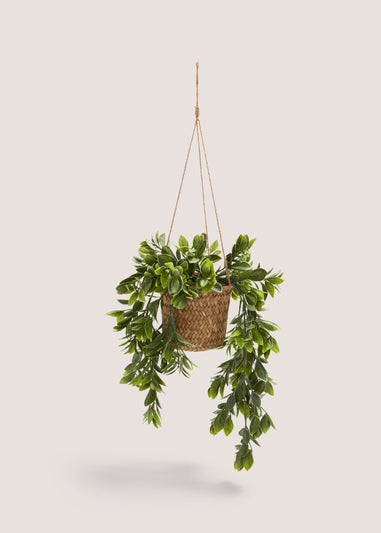 Woven Retreat Hanging Plant (71cm x 11cm x 11cm)