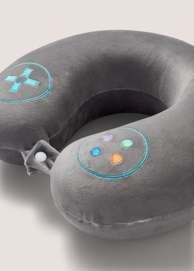 Multicoloured Gaming Travel Pillow (31cm x 29cm x 11cm)