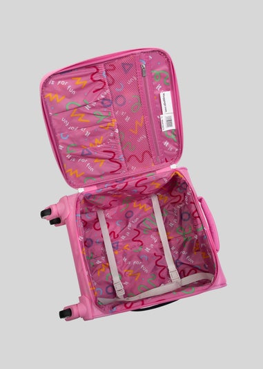 IT Luggage Pink Hearts Suitcase (44.5cm x 33.5cm x 20cm)