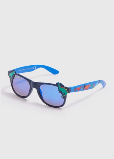 Kids Navy Dinosaur Sunglasses (3+yrs)