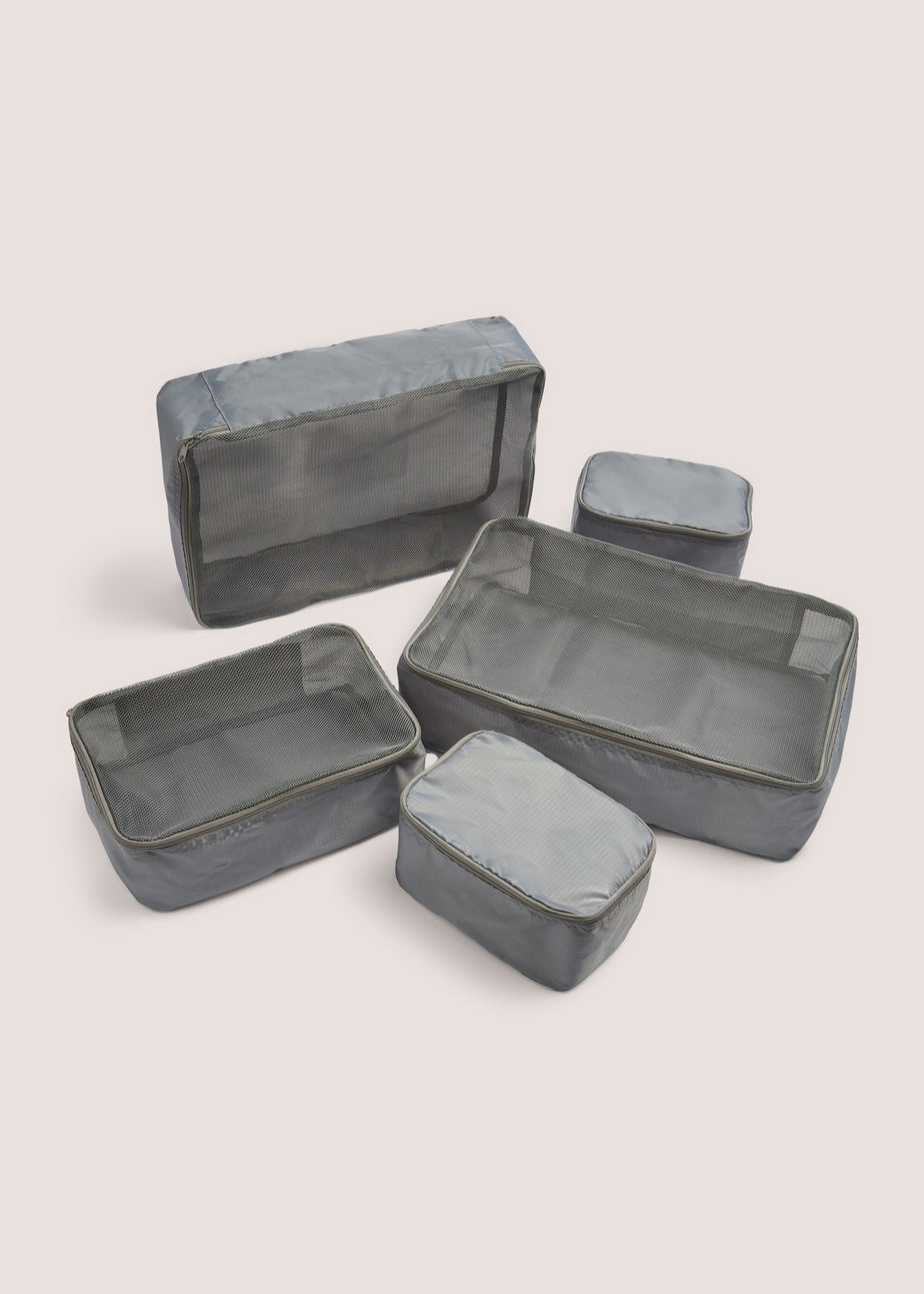 5 Pack Grey Storage Bag Set