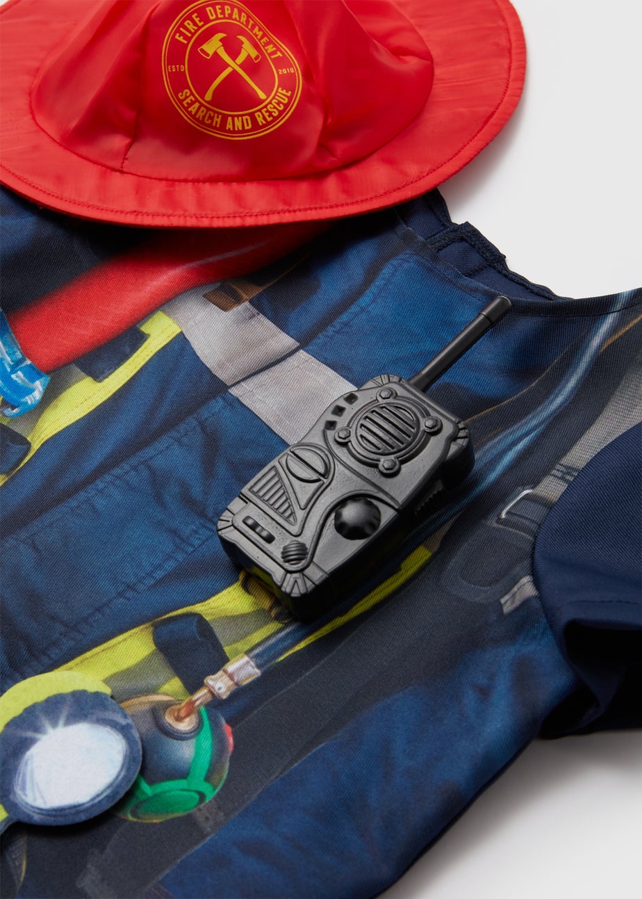 Kids Blue Fireman Fancy Dress Costume (3-9yrs)