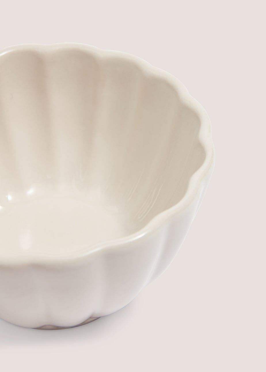 White Scalloped Nibble Bowl