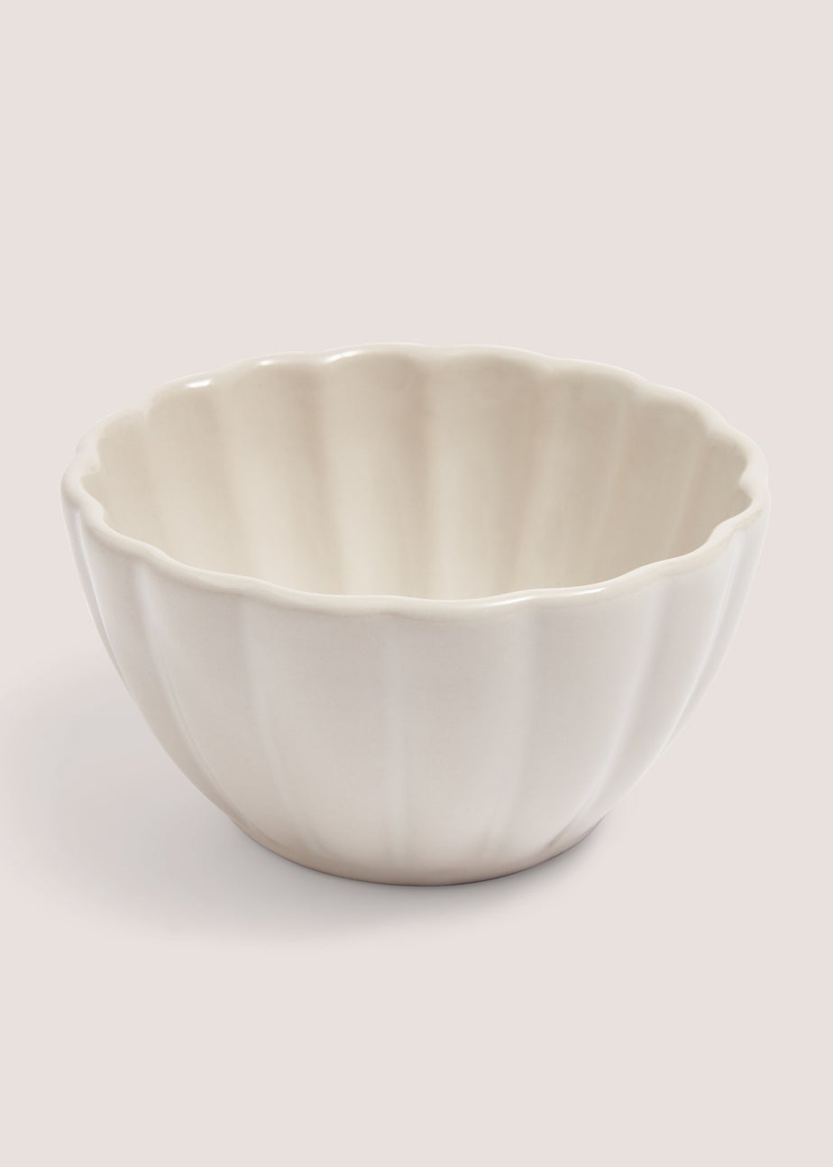 White Scalloped Nibble Bowl