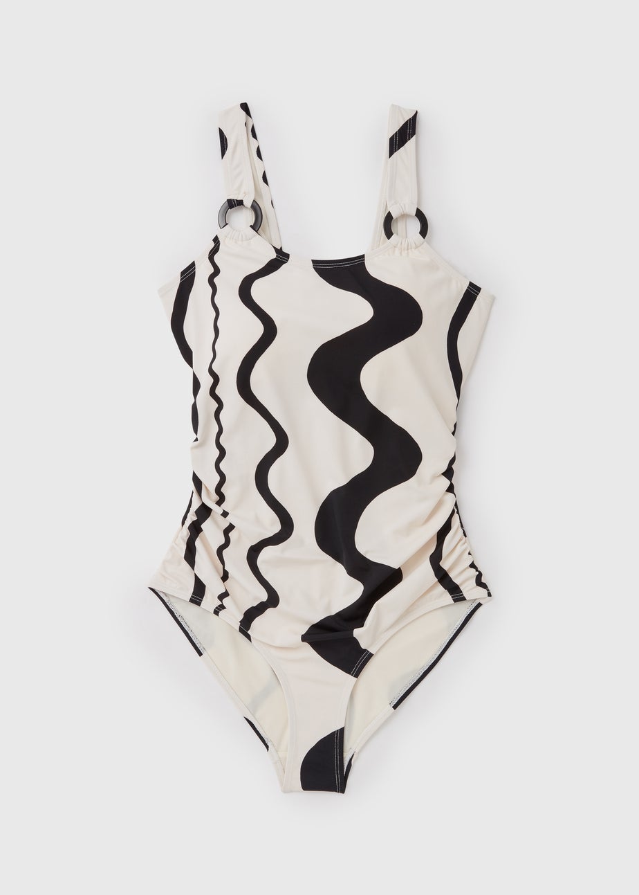 Cream Swirl Ring Swimsuit