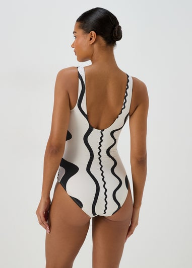 Cream Swirl Ring Swimsuit